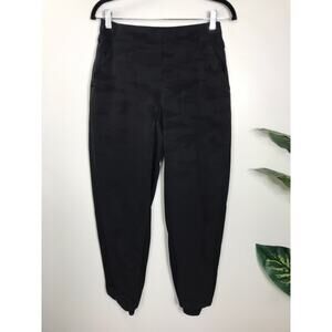 Athleta Brooklyn Lined Jogger Camo Lux Black Pant Women's 4 Lounge Spring Walk
